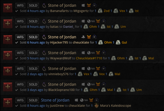 Search results for Stone of Jordan, 'Sold' filter active
