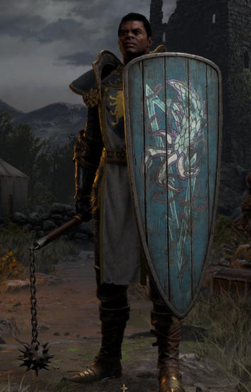 Paladin holding a flail