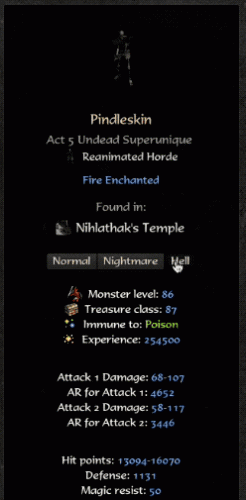 Pindleskin's stats switching between N/Ni/H.