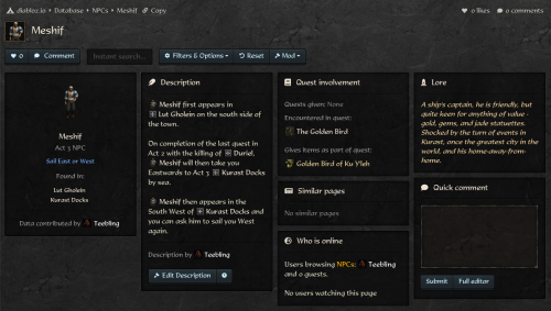 NPC showing quest involvement.