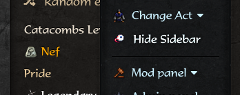 Option to hide/show in dropdown menu.