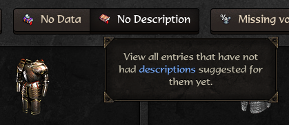 The 'No Description' filter.