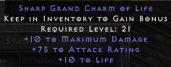 GC: 10 max / 75 attack rating / 10 life