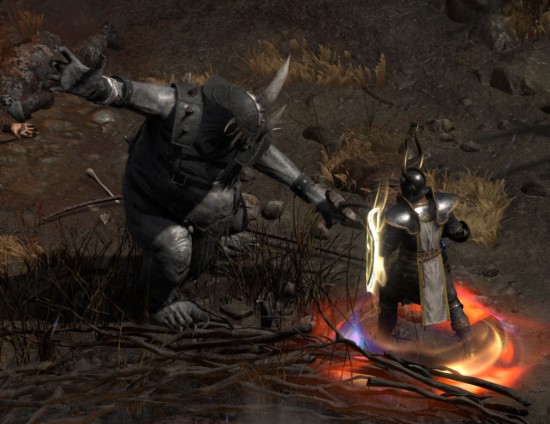 Paladin and Shenk the Overseer engaged in battle.