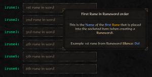 Filling in the slots of a Runeword