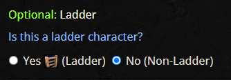 You can specify your account here as being Ladder by default - this will become more popular when Ladder actually releases.