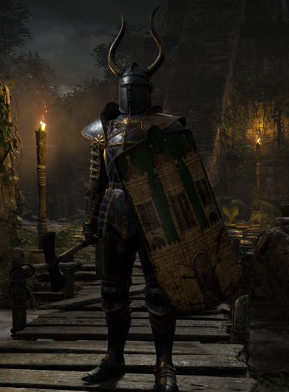 Paladin Wearing Gerke's Sanctuary with Act 3 Background