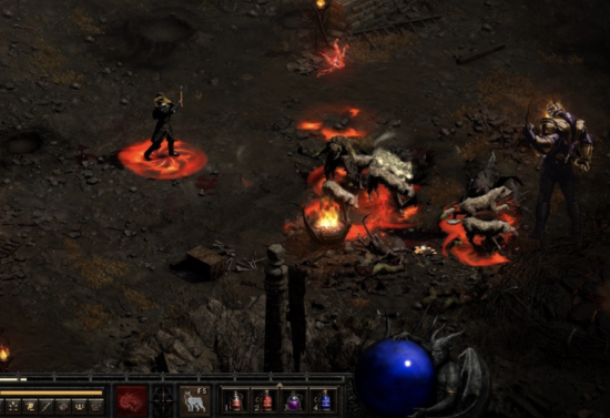 Garruk the Beastmaster beating up Thanos and taking the Infinity Gauntlet from him