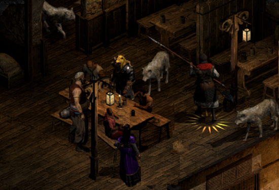 Garruk Armwrestling with Geglash in Atma´s Tavern