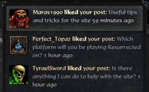 Top three notifications - only the first notification from each user received despite each of those users having liked four or five posts in the same session.