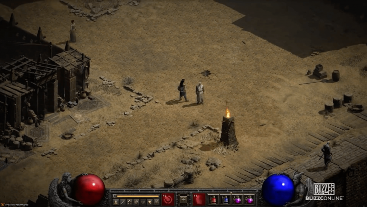 Sorceress idling in Lut Gholein.