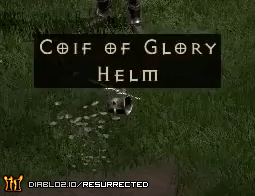 Coif of Glory item in dropped state.