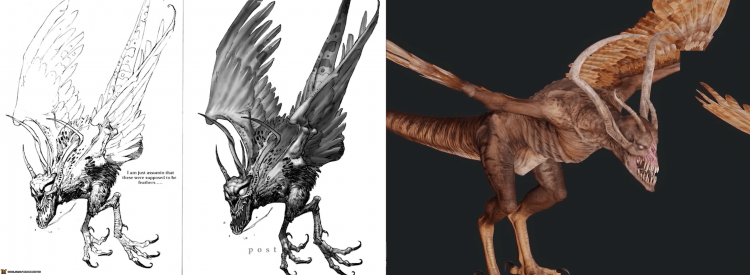 Bloodhawk original concept art, used for the Resurrected rendition of it.