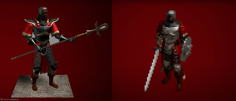 D1 Sorceror model was re-used for original D2's Act III mercenaries.