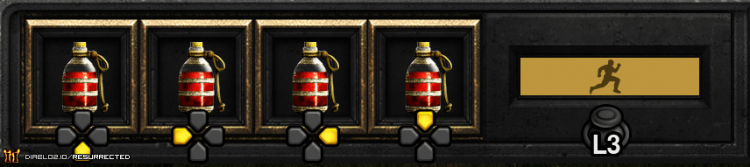 Part of a controller UI concept allowing for use of D-pad and analog controls.