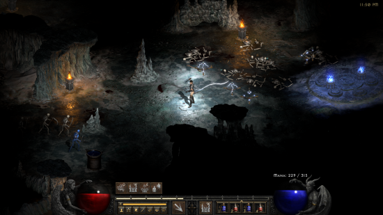 The Glacial Trail as it appears in Diablo II: Resurrected.