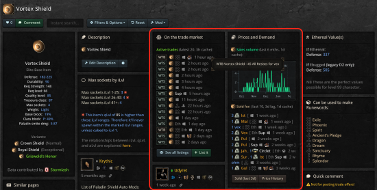 Update today: Latest historical prices are now integrated into DB entry pages.