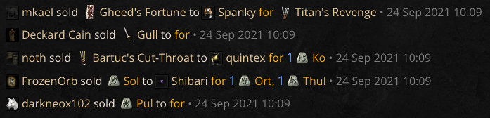 Last 5 trades list in /trade-stats.php. Being populated with history now.