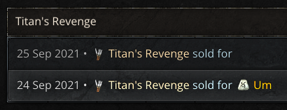 Checking Titan's Revenge's price history, results are actual real data now (will prettify 'empty' results soon).