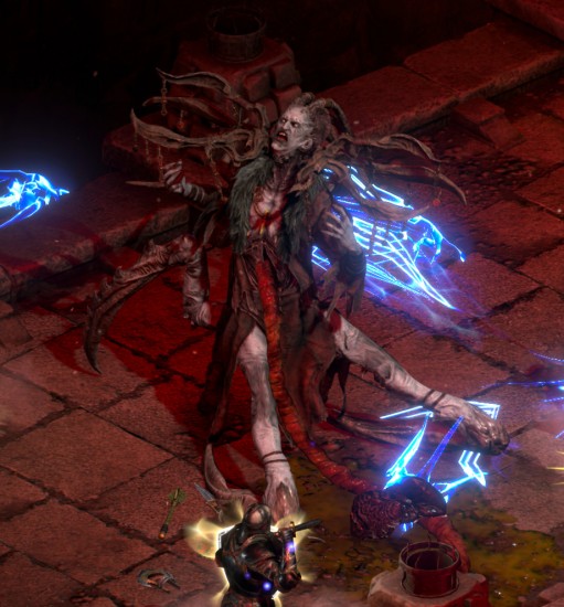 A Bloody Baal sings the song of his people before collapsing to the ground.