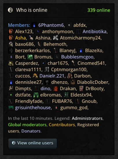 Index who is online block