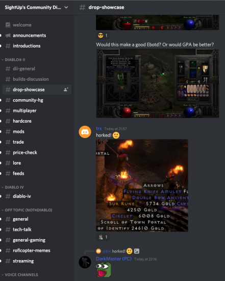 SightUp's Discord server - not too many channels, regular posters, some of whom you may recognise! ;)