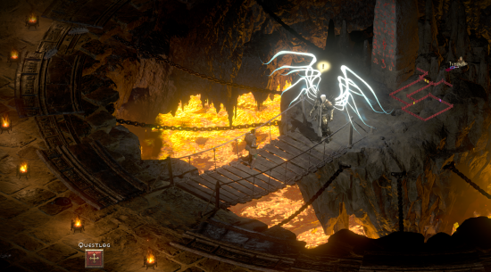 Encountering Tyrael after Duriel was defeated.