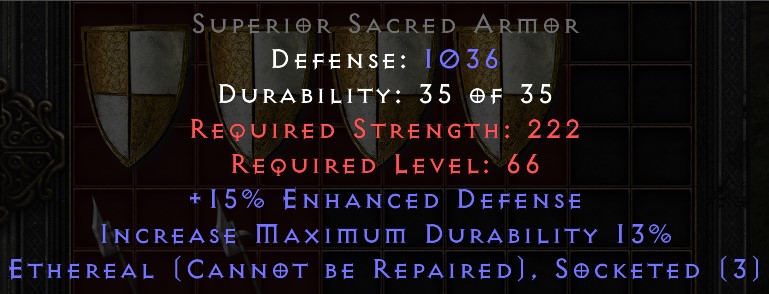 superior sacred armor