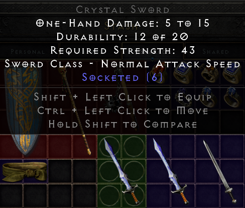 Wasting a larzuk socket on a too high-iLvl crystal sword, like a scrub.