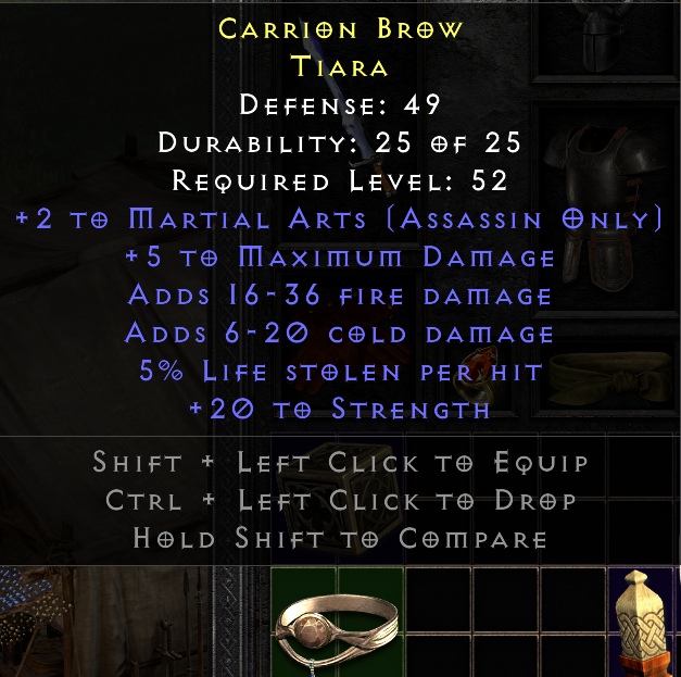 Assa Tiara - 2 Martial Arts 20 Str 5 LL, DMG.png