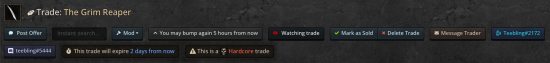 Improvements to trades being viewed. Bump cooldown, expiry dates, restriction warnings.