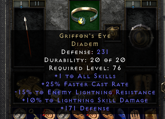 My first ever Griffon's Eye.  Dropped from a random mob in CS