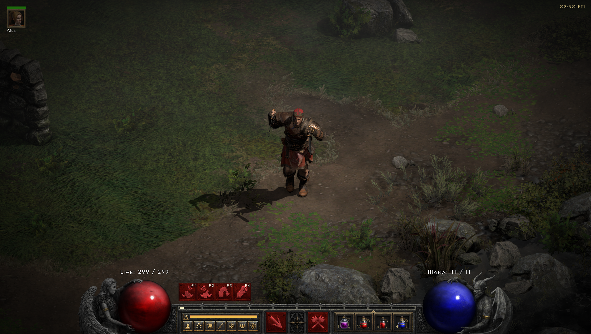 Barbarian dual-wielding Gull daggers