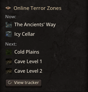 Terror Zone Tracker sidebar widget
