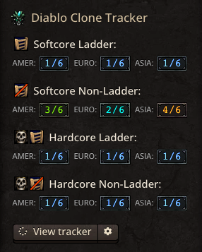 Customisable Dclone Tracker sidebar widget