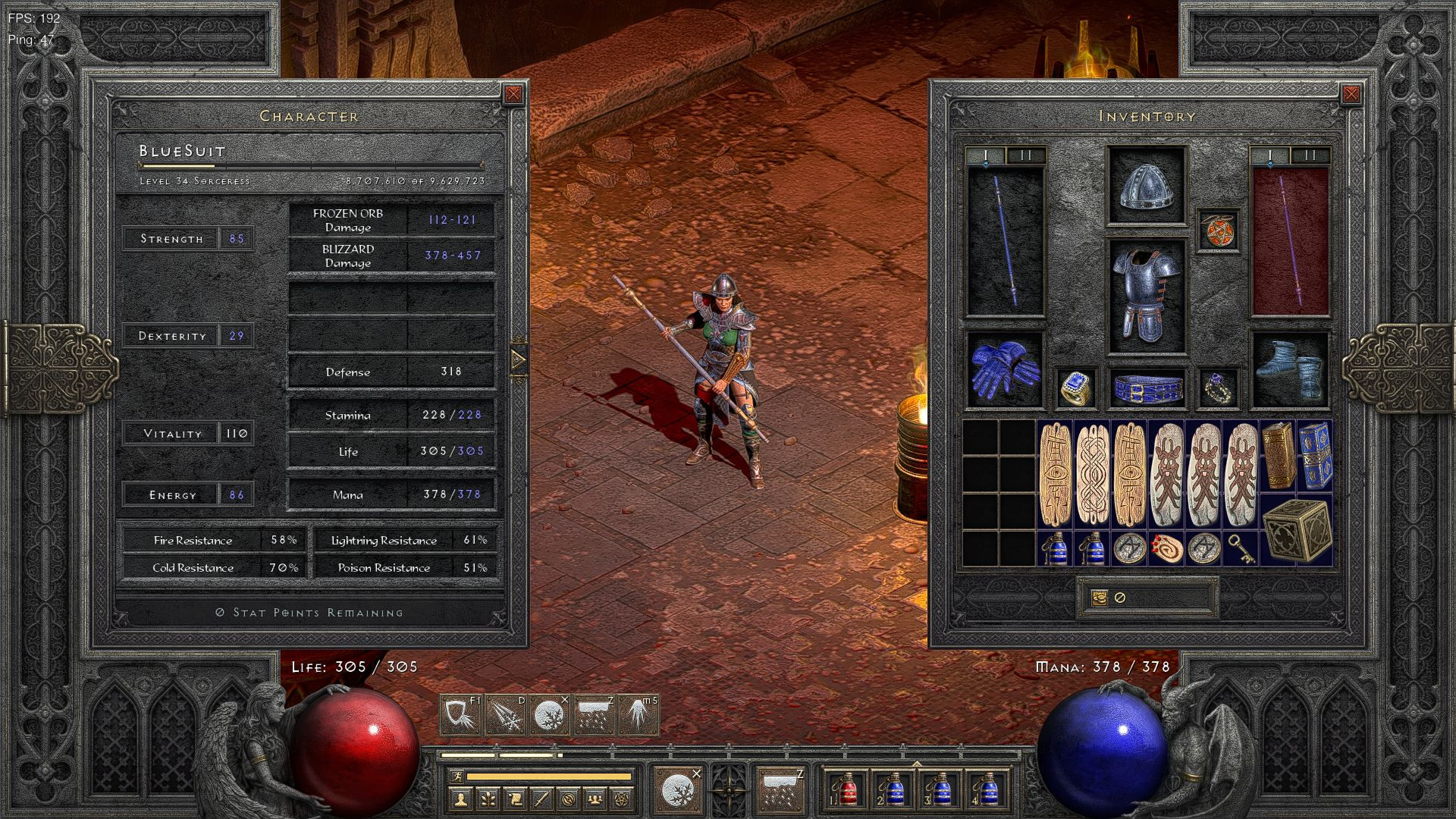 Blue Suit - End of Normal, inventory and stats.jpg