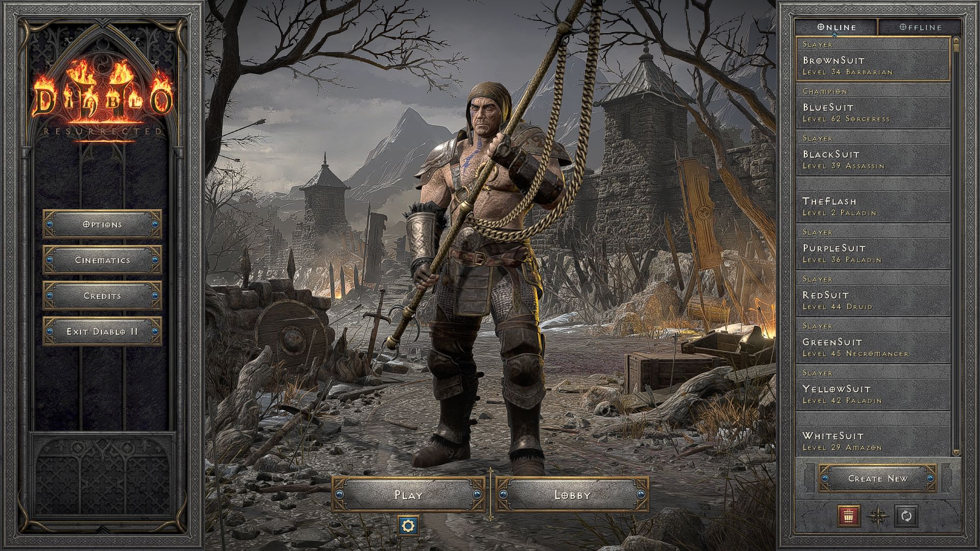 Brown Suit - End of Normal, character selection screen.jpg