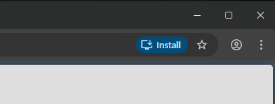 Example button that appears in Chrome's address bar when you visit a site that is PWA-enabled