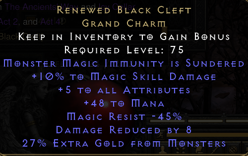 Renewed Black Cleft<br />Grand Charm