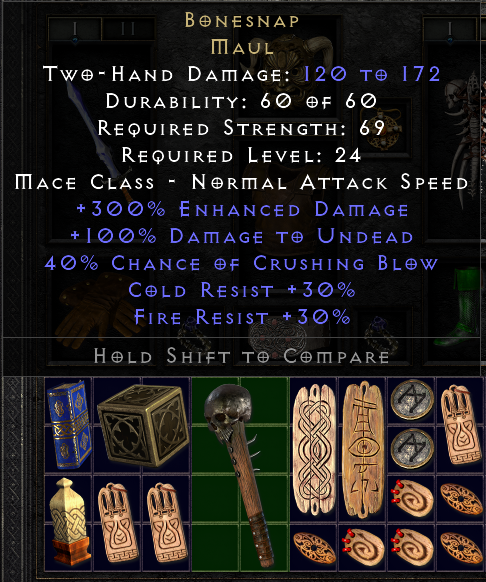 Perfect Bonesnap roll in D2R