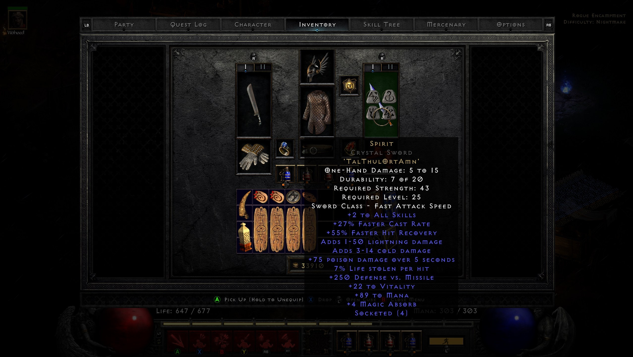 Spirit CS i got from farming the cow level on normal
