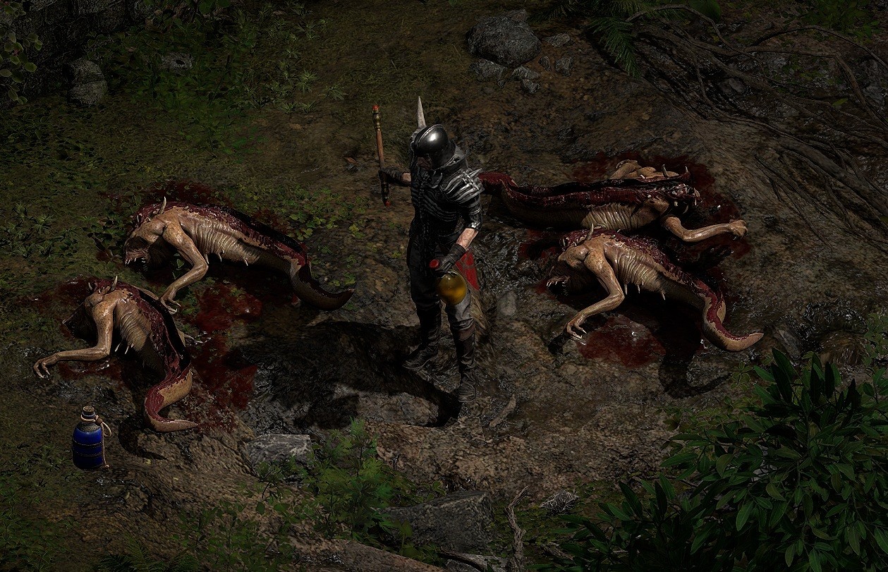 They are stomped to death.