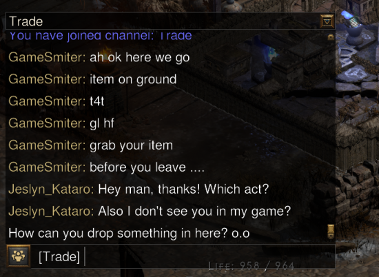 Random chat from Trade channel