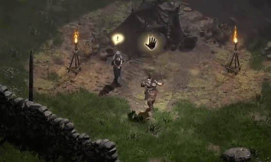 A Barbarian near Akara in Act 1, skill shrine active