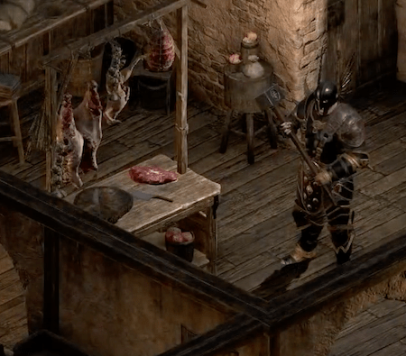 Garlic hanging from a beam in Lut Gholein's tavern (Resurrected)