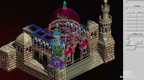 The Mosque in Lut Gholein - original 3D model part-rendered