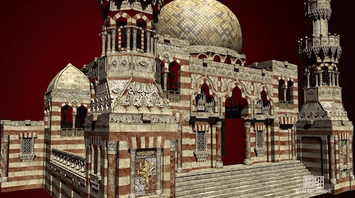 The Mosque in Lut Gholein - original model rendered non-isometrically