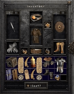 Inventory window showing items