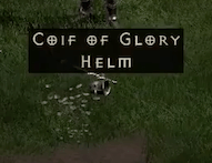 Coif of Glory item in dropped state