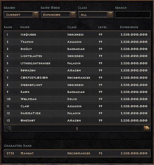 A concept of the ladder window, showing new filtering/sorting options